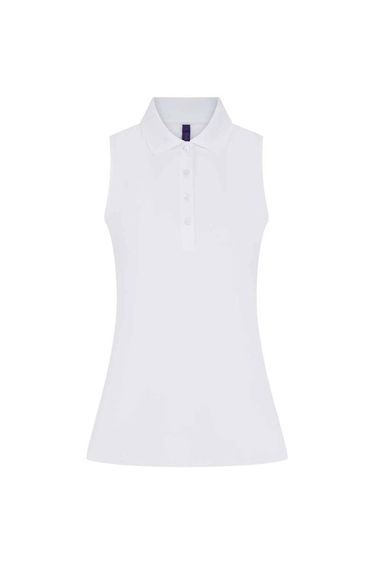 Henbury Womens/Ladies Polo Shirt - White