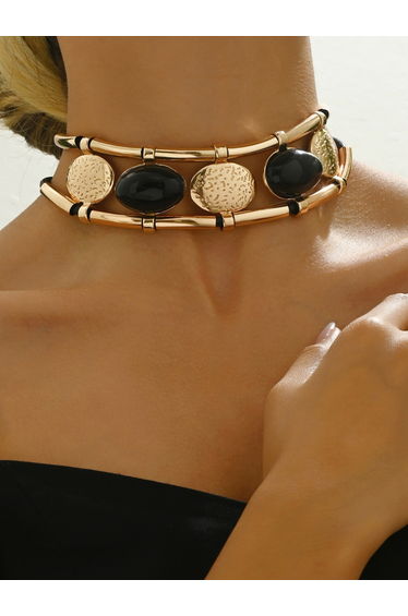 Black Punk Rock Choker Necklace
