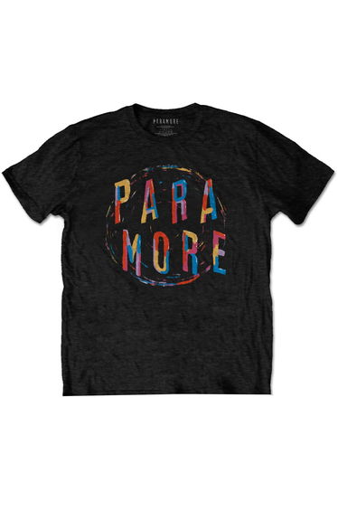 Paramore Unisex Adult Spiral Cotton T-Shirt - Black