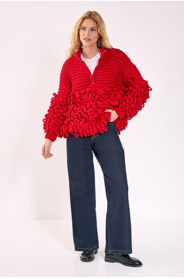Loopy Quarter Zip Jumper