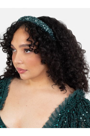 Maya Emerald Embellished Headband