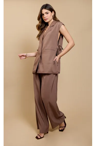 Rosia Mink Wide Leg Trousers