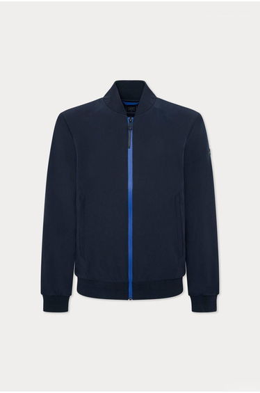 Hackett Sport Tech Full Zip Commuter Bomber Jacket Navy