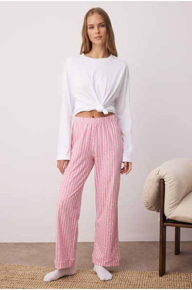 Pajama Bottoms - Pink - Straight