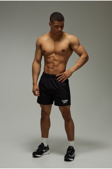 Training Dept Stretch Woven 7inch Short - black