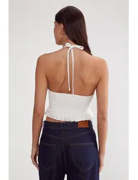 Pleated Hem Tailored Top - 3