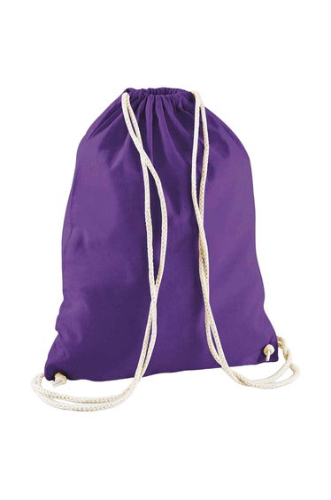 Westford Mill Cotton Drawstring Bag - Purple