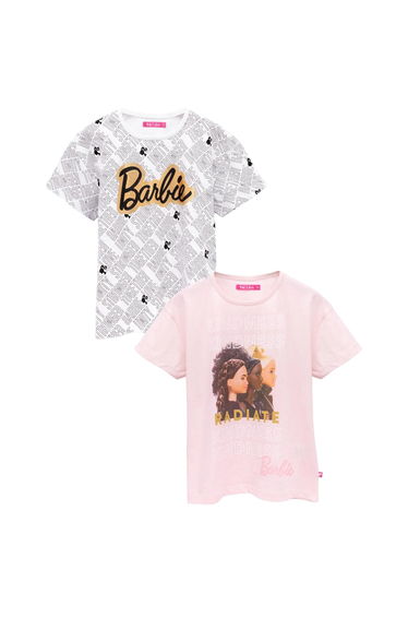 Barbie Girls Kindness Stronger Together Unity And Love T-Shirt (Pack of 2) - Multicoloured