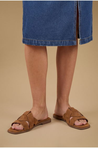 Good For The Sole: Farah Faux Suede Comfort Sliders