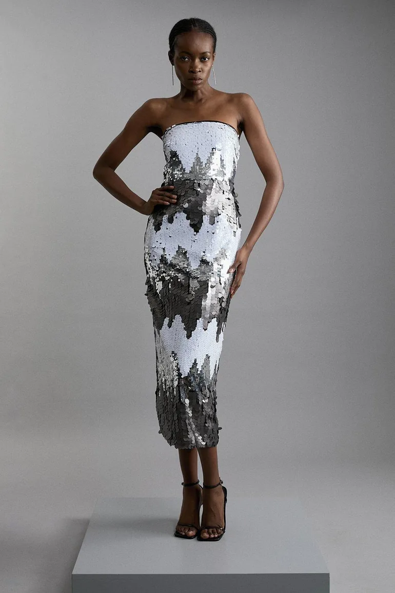 disc sequin dress Diana Silver Disco – 12th Tribe Minimal jewellery works best here Sequin Dress Principles Shift Dresses
