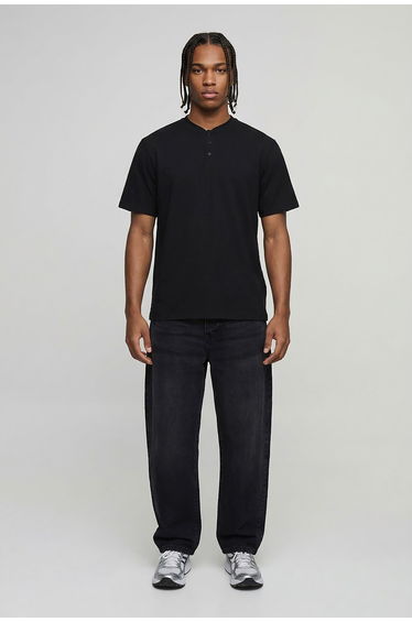 Essential Barrel Fit Jeans - washed black