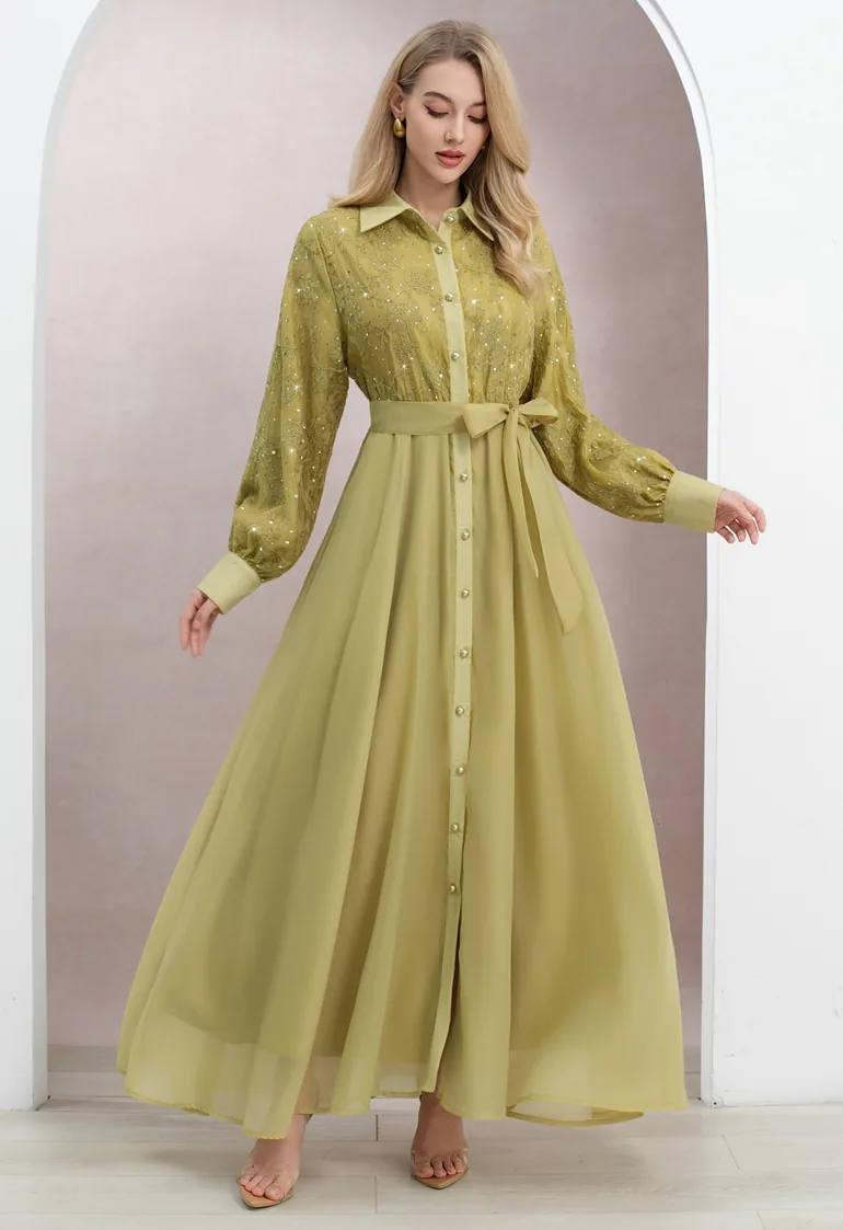organza tie-waist maxi dress After Six Women's Marie Metallic Floral Tie Waist Organza Gown - Natural