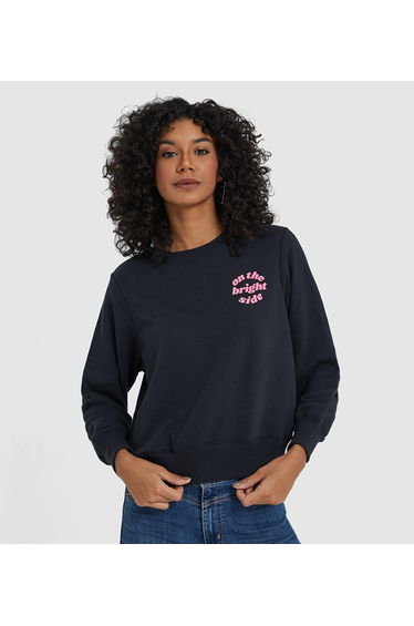 WT FLEECE CREW_BNG BRGHT SIDE CAVIAR GRAPHIC