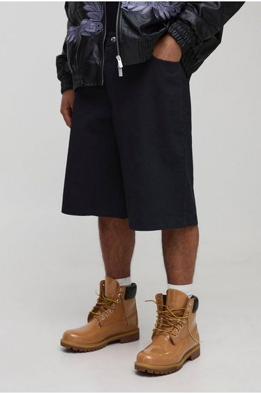Sfera Baggy Washed Twill Shorts - black