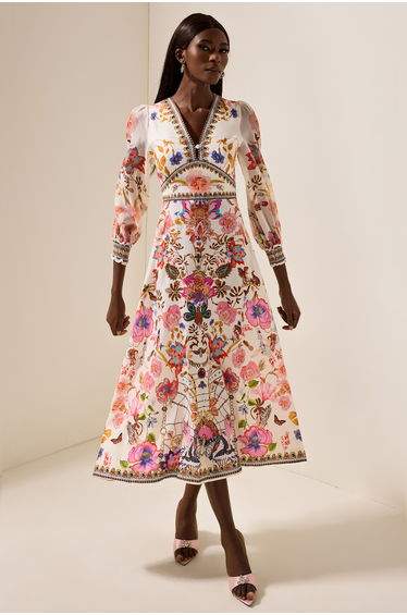 Fabienne Floral V-Neck Dress