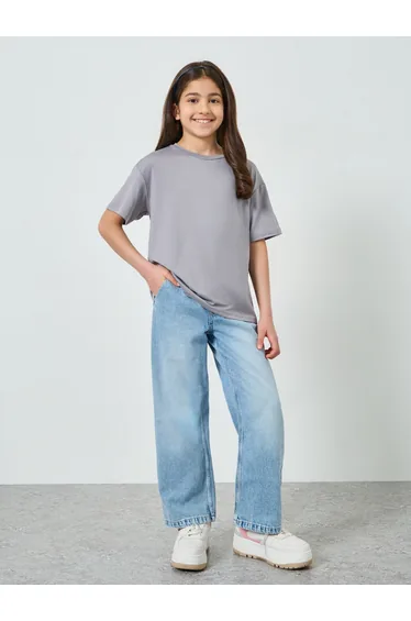 Girls Back Graphic Print Oversized T-Shirt