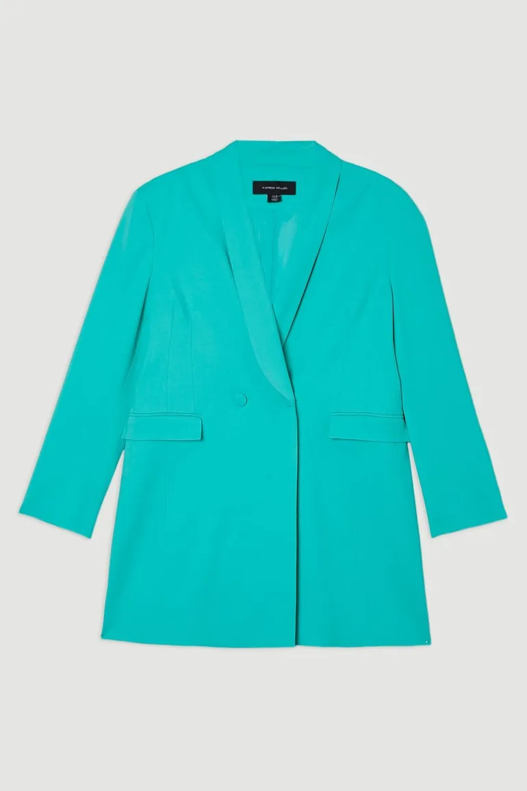Plus Size Polished Tailored Double Breasted Sinch Detail Blazer Mini Dress  Karen Millen Green : Dresses : VogaCloset Jordan