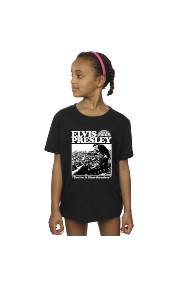 Elvis Girls A Heartbreaker Cotton T-Shirt - Black