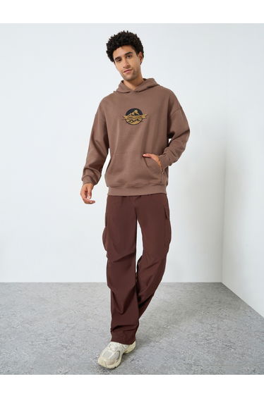 Men Oversized Embrodiered Hoodie
