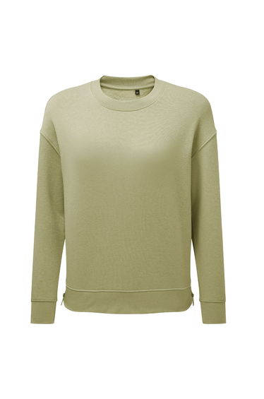 TriDri Womens/Ladies Recycled Zipped Sweatshirt - Sage Green