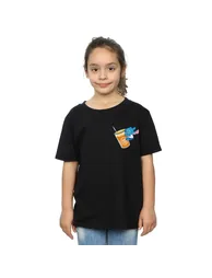 Disney Girls Lilo And Stitch Drink Cotton T-Shirt - Black