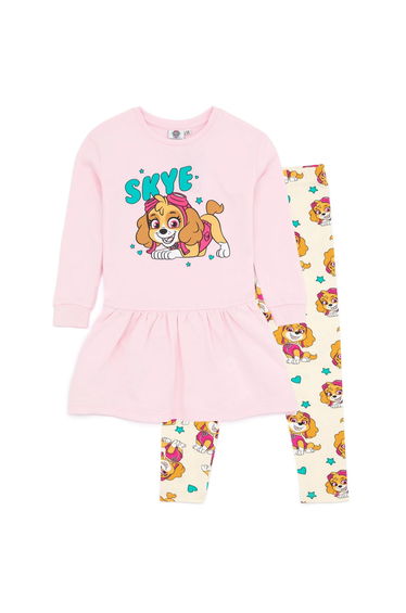 Paw Patrol Girls Skye Sweater Dress & Leggings Set