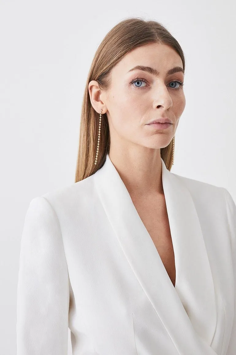 Tuxedo Wrap Jumpsuit - 1