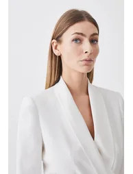Tuxedo Wrap Jumpsuit - 1