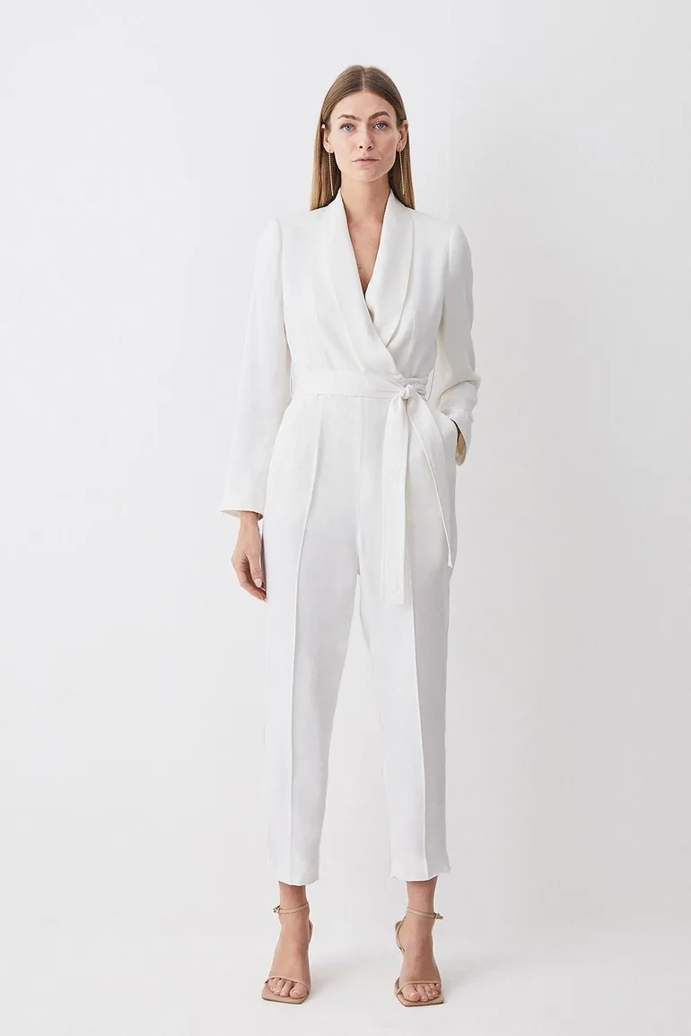 Tuxedo Wrap Jumpsuit