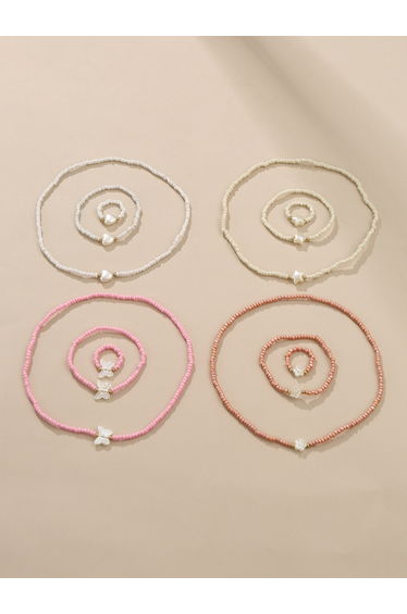 Pack of 12 - Beaded Necklace with Bracelet and Earrings