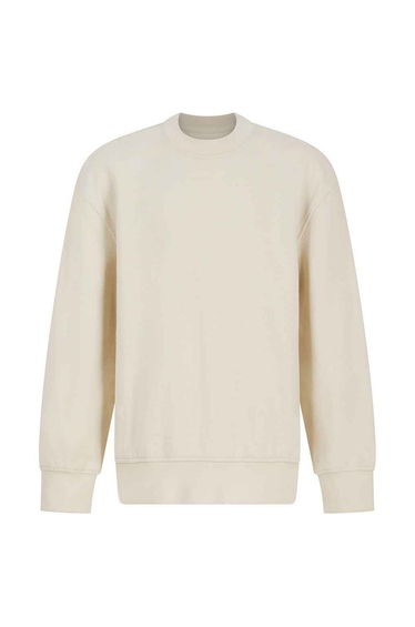 SF Minni Childrens/Kids Curved Hem Sweatshirt - Light Stone
