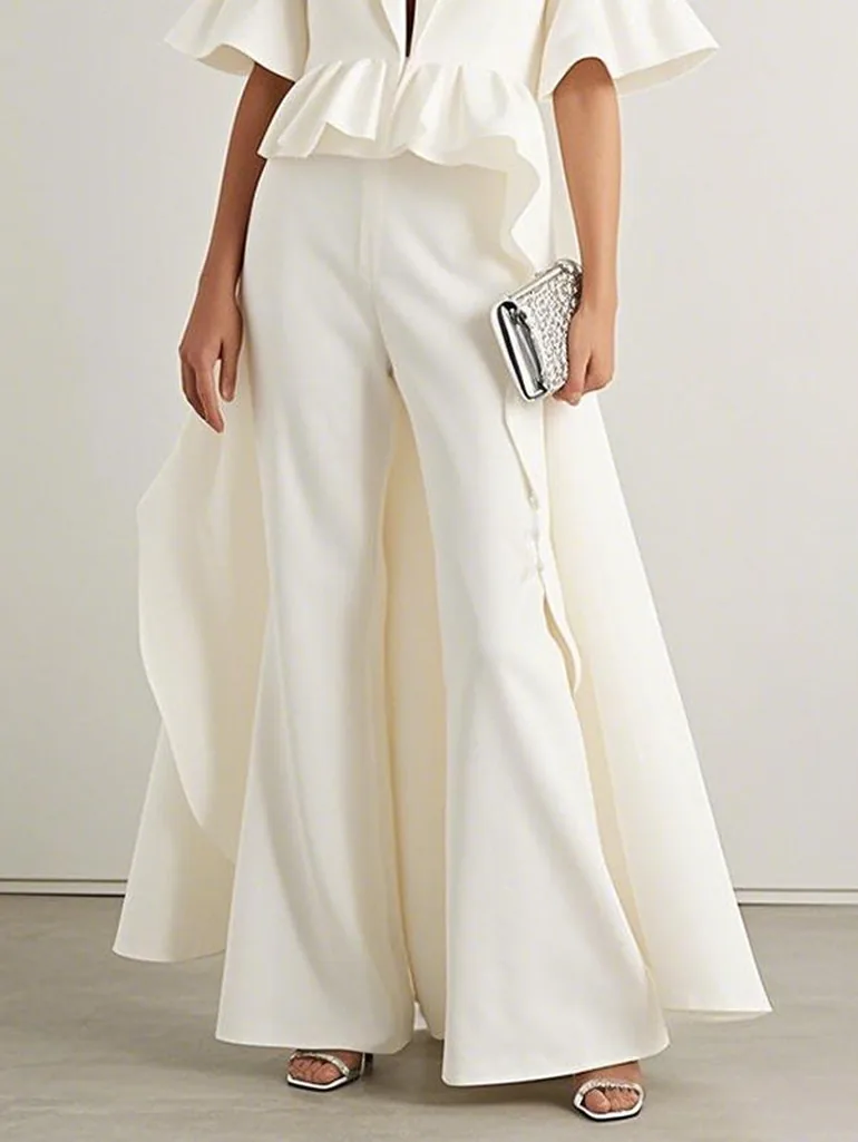 بنطلون فضفاض بخصر عالي - 1