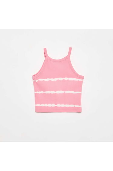 Striped Tie-Dye Tank Top PINK