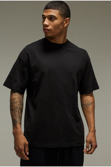 Man Active No Days Off Skull Oversized T-Shirt - black