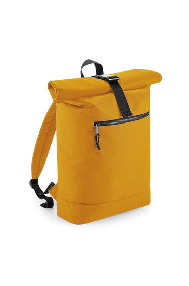 Bagbase Roll Top Recycled Backpack - Mustard