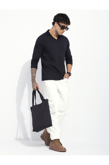 Men Regular Fit Long Sleeve Solid T-Shirt