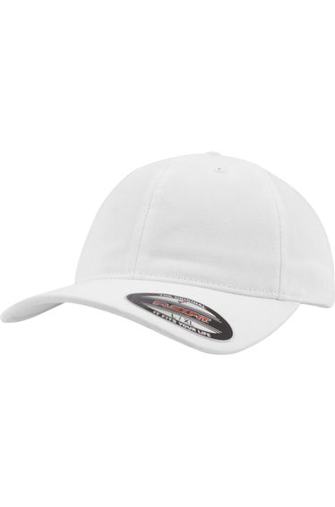 Flexfit Garment Washed Cotton Dad Baseball Cap - White