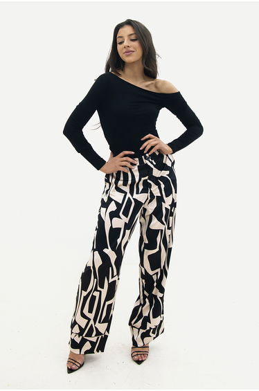 Black Cold Shoulder Top