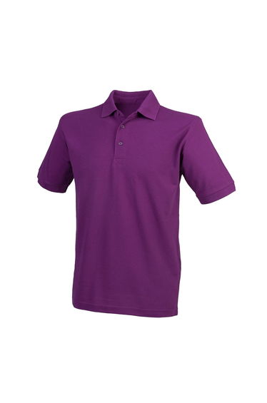 Henbury Mens Polycotton Heavy Polo Shirt - Magenta