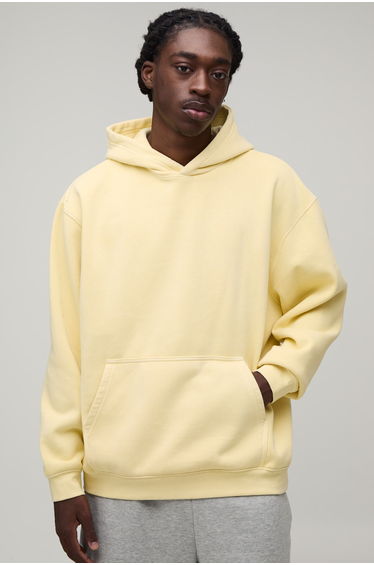 Oversized Over The Head Washed Hoodie - buttermilk