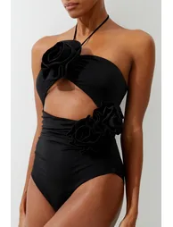 Rosette Cut Out Detail Swimsuit - 2