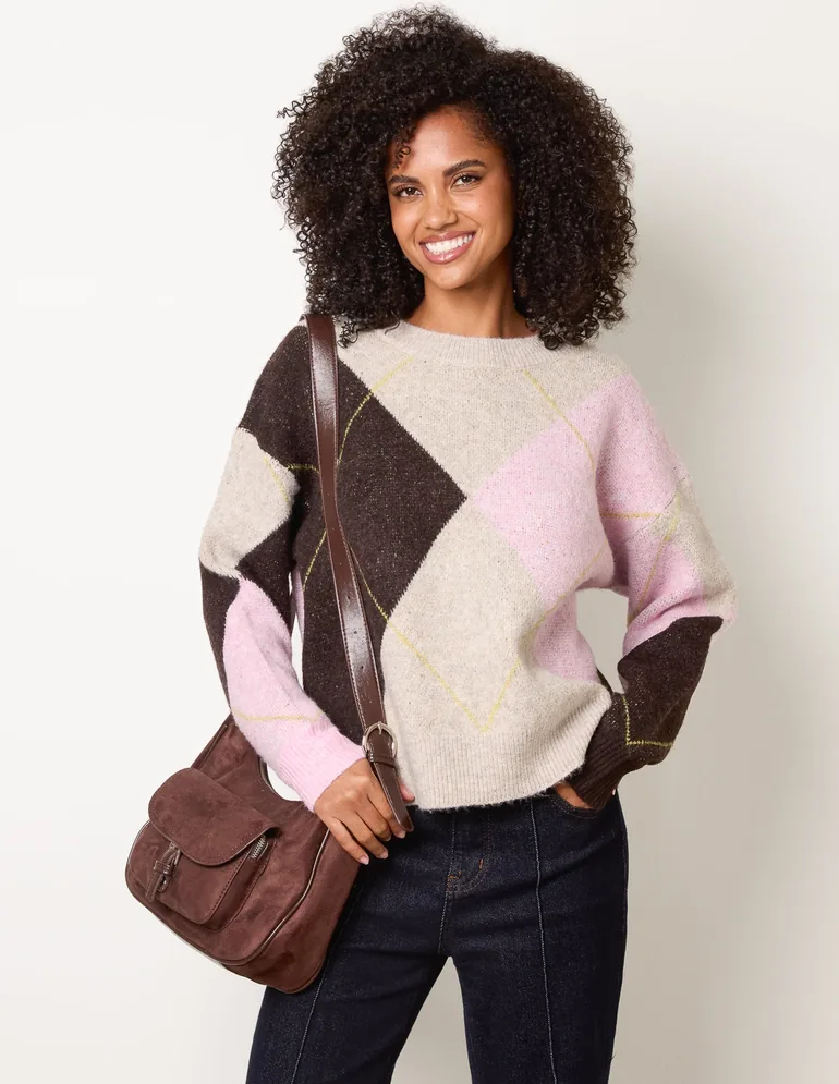 Argyle Knit Jumper - 1