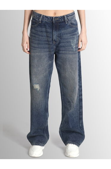 Women Relaxed Fit Light Distressed Jeans