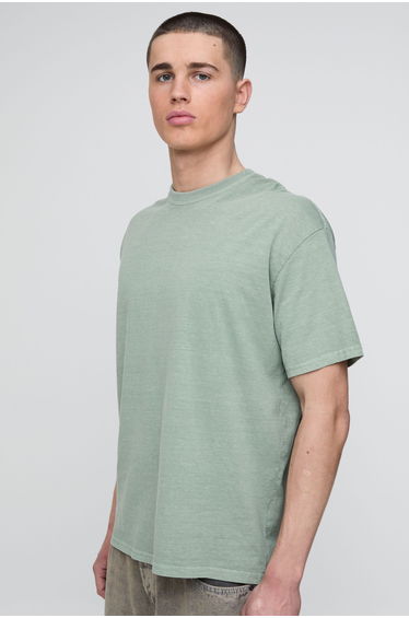 Khaki Oversized Kyoto Puff Print Graphic T-shirt - khaki