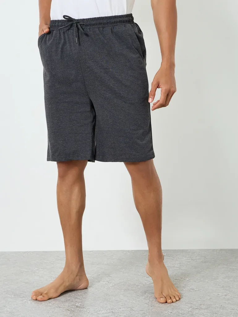 Men Solid Knee Length Shorts - 1