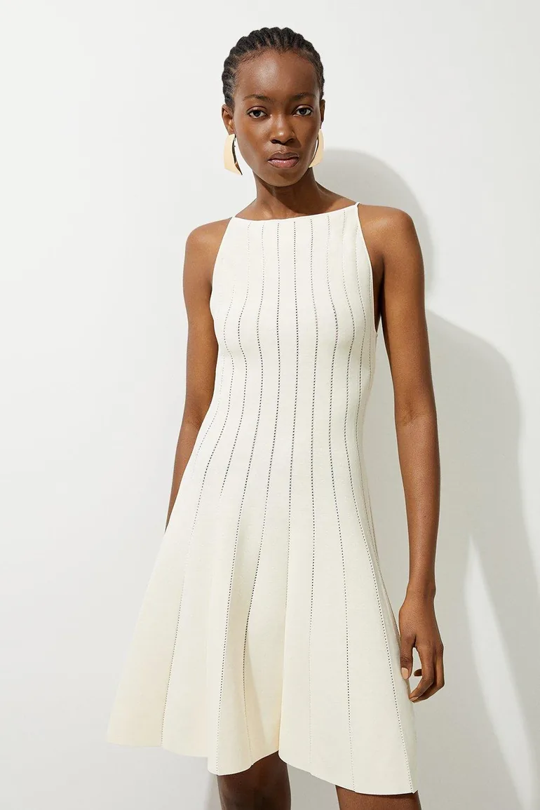 ghost sana dress ivory Safiyaa - Celestia Black & Ivory Long Dress FR34 - US2 main image 0