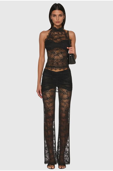 Djehutimose Halter Neck Lace Pants Set