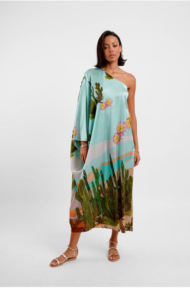 One Shoulder Kaftan Dress / “Desert Drift”