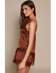 بيجامة بريتي ليتل ثينق باللون البني - 1