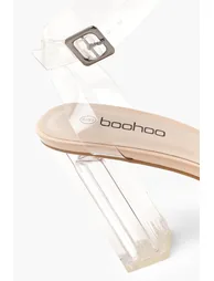 Clear 2 Part Block Heels - nude - 3